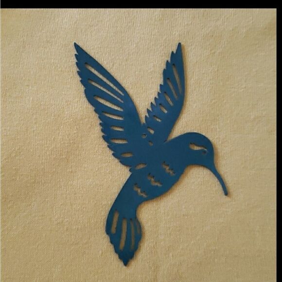 Metal Hummingbird Wall Decor - Teal - Picture 11 of 12